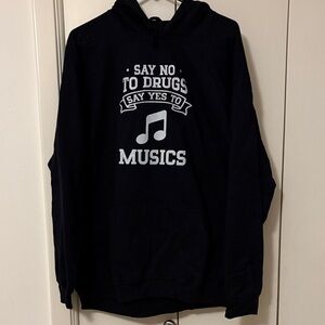 Music Graphic Hoodie black.